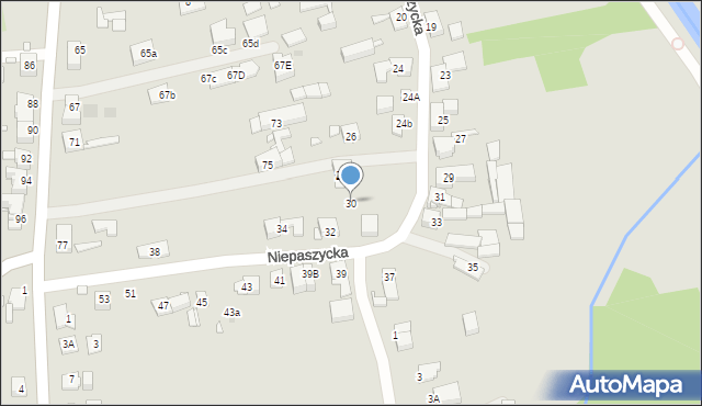 Gliwice, Niepaszycka, 30, mapa Gliwic