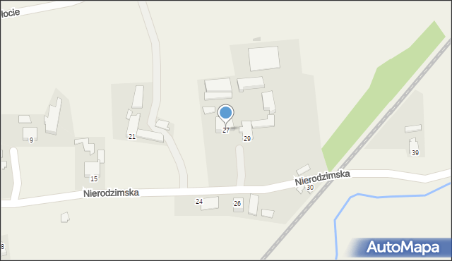 Godziszów, Nierodzimska, 27, mapa Godziszów