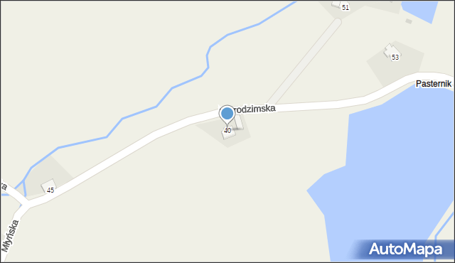 Godziszów, Nierodzimska, 40, mapa Godziszów