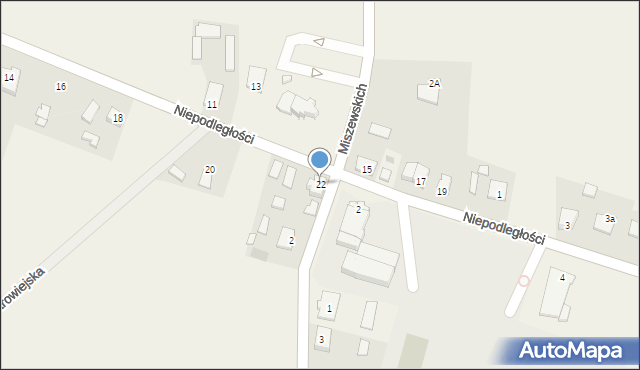 Goleszyn, Niepodległości, 22, mapa Goleszyn