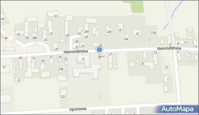 Gracze, Niemodlińska, 19, mapa Gracze