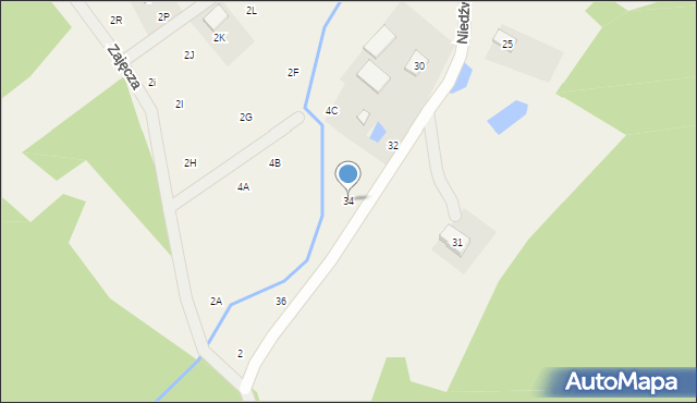 Gromadzin, Niedźwiedzia, 34, mapa Gromadzin