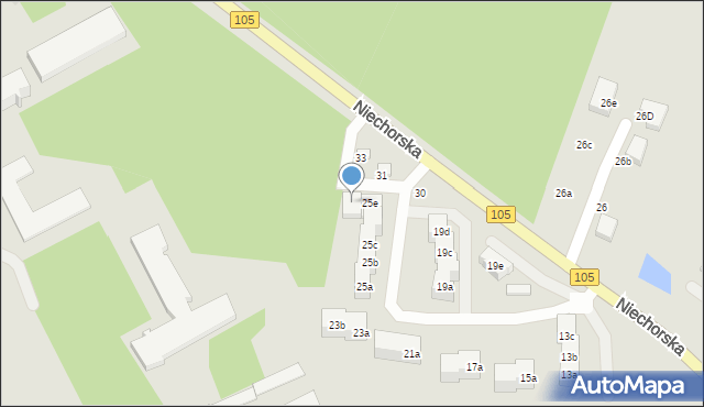 Gryfice, Niechorska, 25f, mapa Gryfice