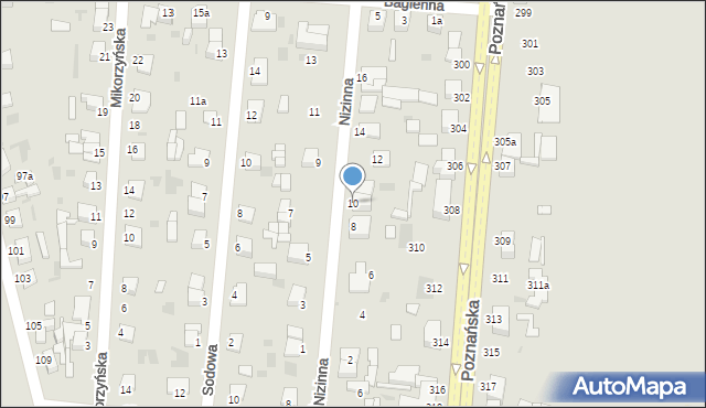 Inowrocław, Nizinna, 10, mapa Inowrocławia