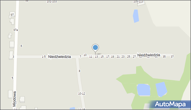 Kalisz, Niedźwiedzia, 14, mapa Kalisza