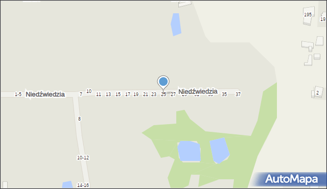 Kalisz, Niedźwiedzia, 25, mapa Kalisza