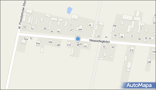 Kampinos, Niepodległości, 46, mapa Kampinos