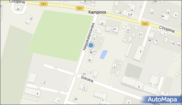 Kampinos, Niepokalanowska, 2a, mapa Kampinos