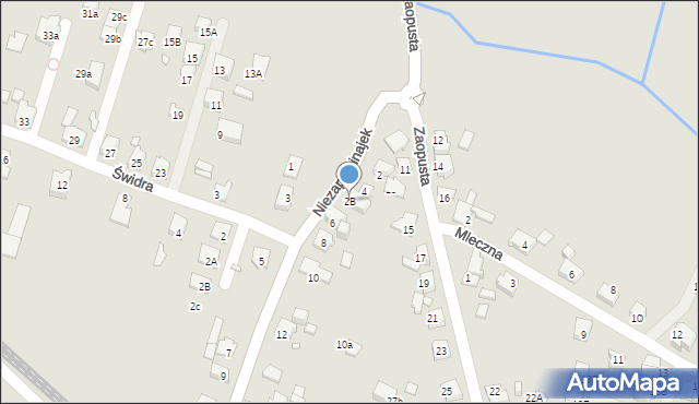 Katowice, Niezapominajek, 2B, mapa Katowic