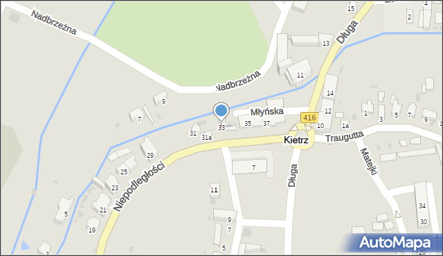 Kietrz, Niepodległości, 33, mapa Kietrz