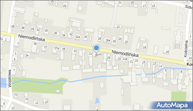 Komprachcice, Niemodlińska, 29, mapa Komprachcice