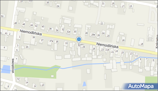 Komprachcice, Niemodlińska, 31, mapa Komprachcice