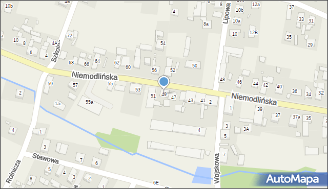 Komprachcice, Niemodlińska, 49, mapa Komprachcice