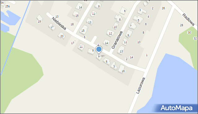 Koninko, Niebieska, 7, mapa Koninko