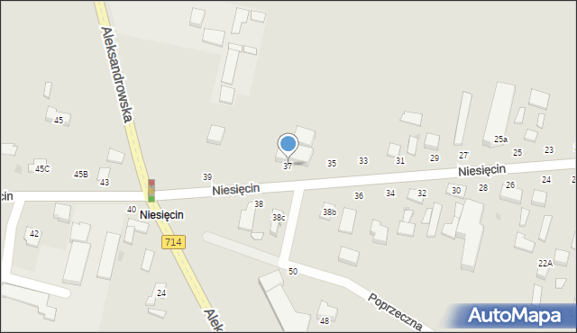 Konstantynów Łódzki, Niesięcin, 37, mapa Konstantynów Łódzki