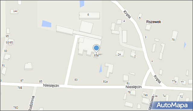 Konstantynów Łódzki, Niesięcin, 83a, mapa Konstantynów Łódzki