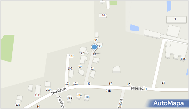Konstantynów Łódzki, Niesięcin, 93, mapa Konstantynów Łódzki