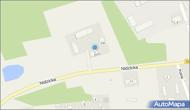 Kozłowo, Nidzicka, 10, mapa Kozłowo