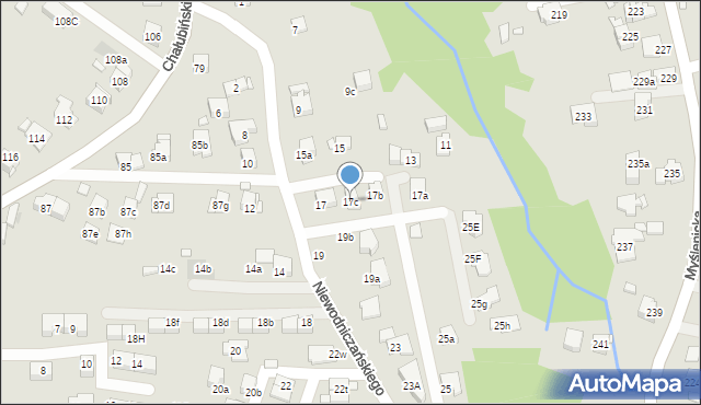 Kraków, Niewodniczańskiego Henryka, 17c, mapa Krakowa