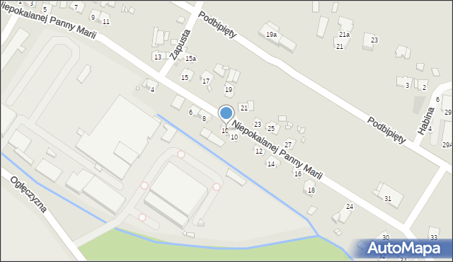 Kraków, Niepokalanej Panny Marii, 10a, mapa Krakowa