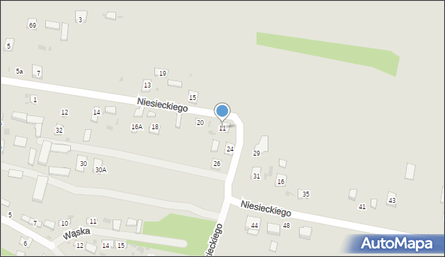 Krasnystaw, Niesieckiego, 11, mapa Krasnystaw