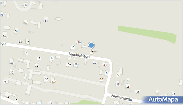 Krasnystaw, Niesieckiego, 15, mapa Krasnystaw