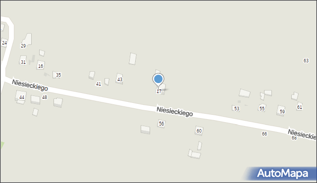 Krasnystaw, Niesieckiego, 17, mapa Krasnystaw