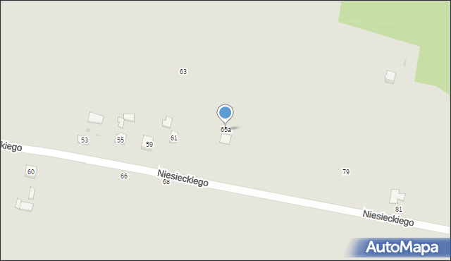 Krasnystaw, Niesieckiego, 65a, mapa Krasnystaw