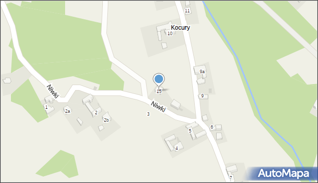 Krościenko nad Dunajcem, Niwki, 15, mapa Krościenko nad Dunajcem