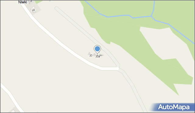 Krościenko nad Dunajcem, Niwki, 30a, mapa Krościenko nad Dunajcem