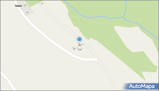 Krościenko nad Dunajcem, Niwki, 30c, mapa Krościenko nad Dunajcem