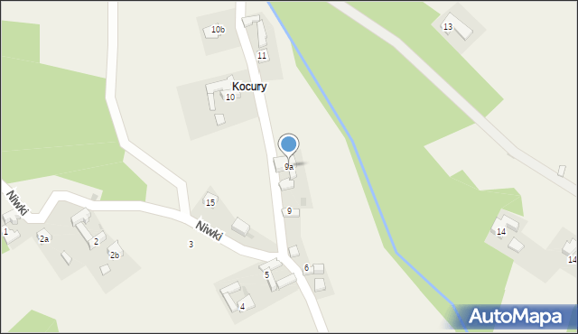 Krościenko nad Dunajcem, Niwki, 9a, mapa Krościenko nad Dunajcem