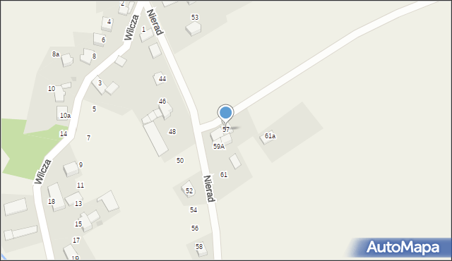 Kryry, Nierad, 57, mapa Kryry