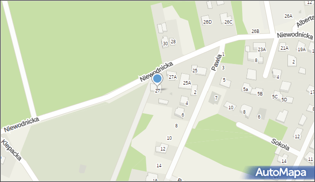 Księżyno, Niewodnicka, 27, mapa Księżyno