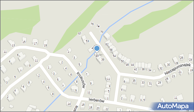 Lądek-Zdrój, Niezapominajek, 43, mapa Lądek-Zdrój