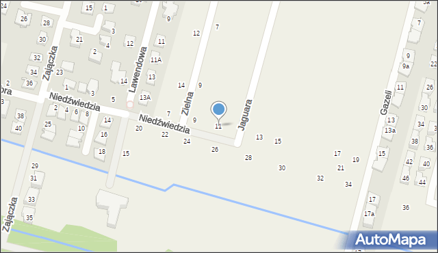 Lesznowola, Niedźwiedzia, 11, mapa Lesznowola