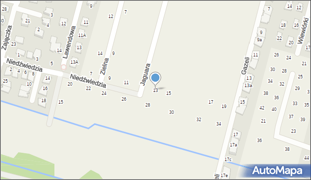 Lesznowola, Niedźwiedzia, 13, mapa Lesznowola