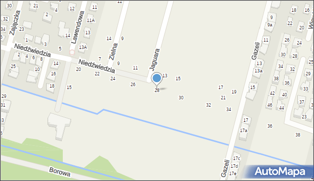 Lesznowola, Niedźwiedzia, 28, mapa Lesznowola