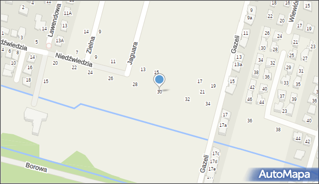 Lesznowola, Niedźwiedzia, 30, mapa Lesznowola