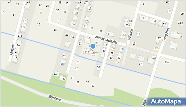 Lesznowola, Niedźwiedzia, 46a, mapa Lesznowola