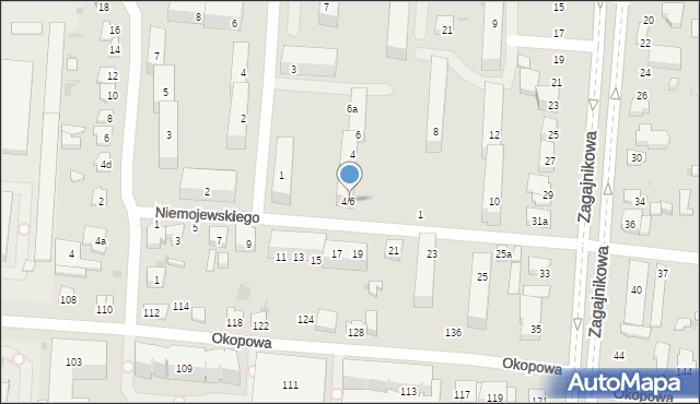 Łódź, Niemojewskiego Andrzeja, 4/6, mapa Łodzi