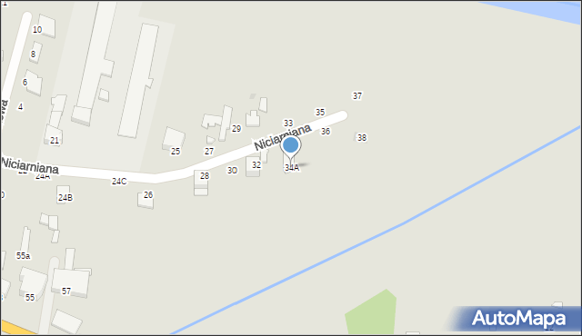 Łowicz, Niciarniana, 34A, mapa Łowicza