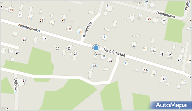 Lubaczów, Niemirowska, 30, mapa Lubaczów