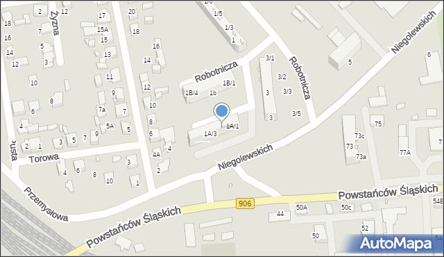 Lubliniec, Niegolewskich Kazimierza i Wiktorii, 1A/2, mapa Lubliniec