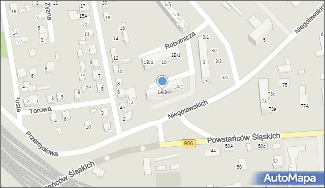 Lubliniec, Niegolewskich Kazimierza i Wiktorii, 1A/3, mapa Lubliniec