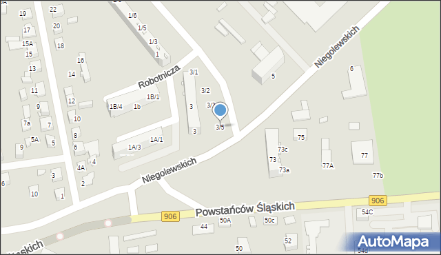 Lubliniec, Niegolewskich Kazimierza i Wiktorii, 3/5, mapa Lubliniec