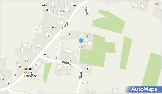 Majdan Górny, Niwa, 3, mapa Majdan Górny