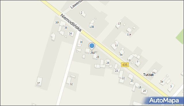 Mechnice, Niemodlińska, 28a, mapa Mechnice