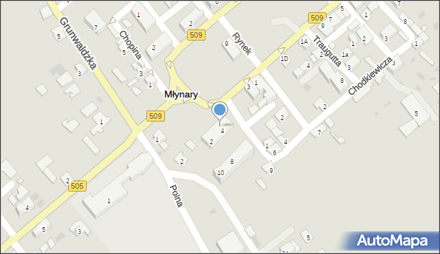 Młynary, Niepodległości, 2, mapa Młynary