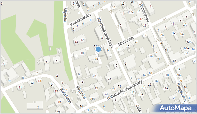 Myślibórz, Niedziałkowskiego Mieczysława, 6b, mapa Myślibórz